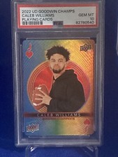 2022 Goodwin Champs Caleb Williams Playing Card PSA 10 RARE ROOKIE CARD 🔥🔥