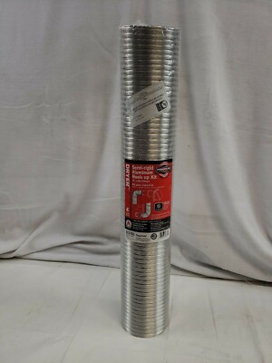 Imperial 4'' X 8' Dryer Vent Kit With Metal Clamps Semi-Rigid Aluminum VTL0029