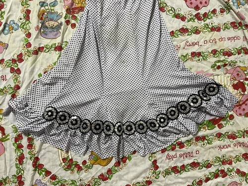 Unnamed brand girls white black polka dots sequins summer dress. Size Medium 7-8 - Picture 2 of 12