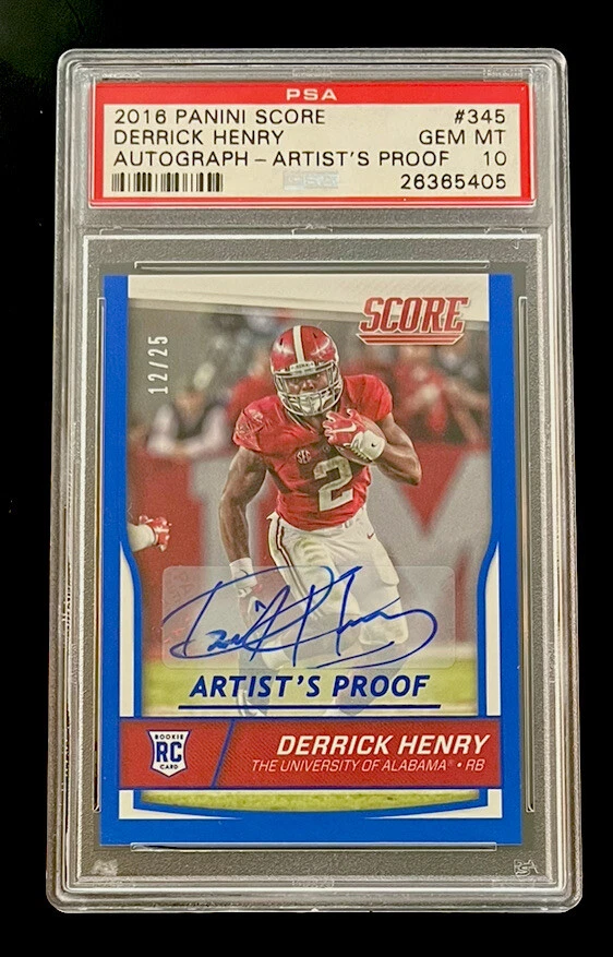 Derrick Henry Panini Score #345 Autograph-Artists Proof