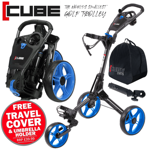 Cube Golf Trolley by SkyMax One Click 3 Wheel Folding Cart Lightweight! NEW! - Picture 17 of 28