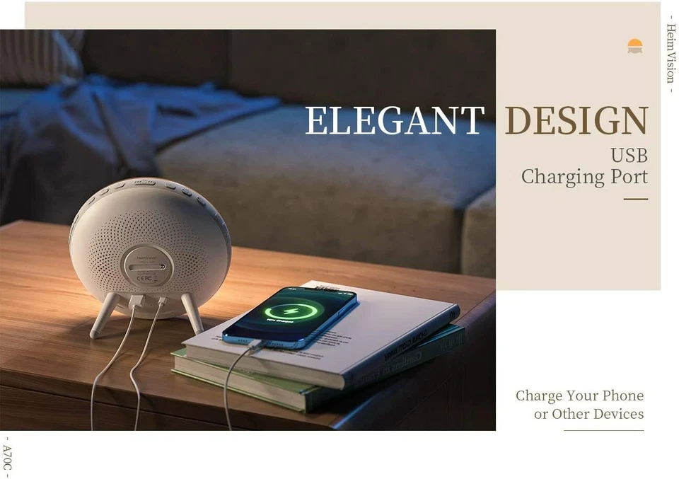 Sunrise Alarm Clock, A70C Wake up Light, Sleep Aid, Digital Alarm Clock Radio wi - Image 4 of 4