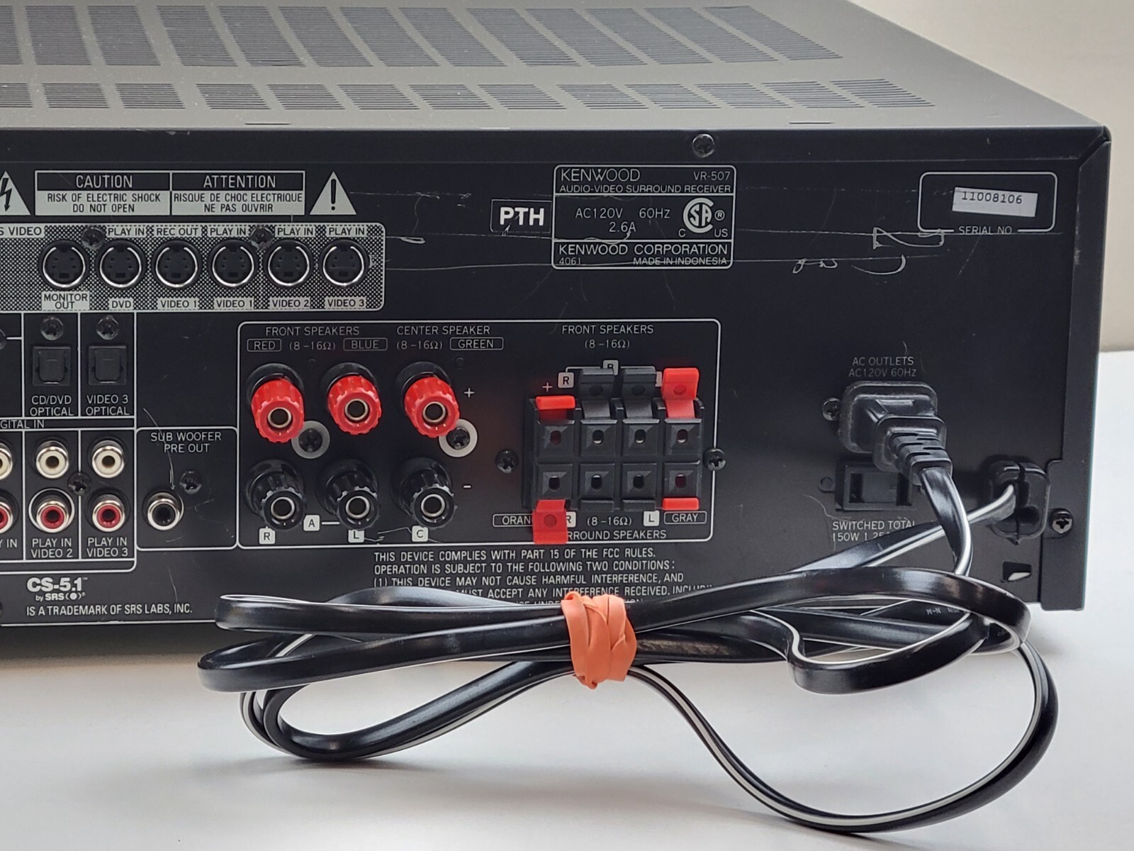 Kenwood VR507 AudioVideo Surround Receiver *POWER TESTED ONLY* eBay