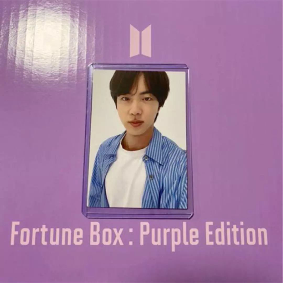 BTS Jin Fortune Box Purple Edition Japan Official FC Photo Card Bangtan Boys