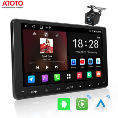 ATOTO A5L 9'' Screen Android Car Stereo GPS AI Wireless Android Auto&CarPlay+Cam