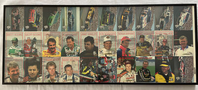 1993 Press Pass NASCAR Uncut 30 Card Sheet 27'' x 11'' in Custom 2-sided Frame