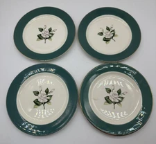 Century Service Corp  Emerald Floral Alliance Ohio 4 Bread Plates READ