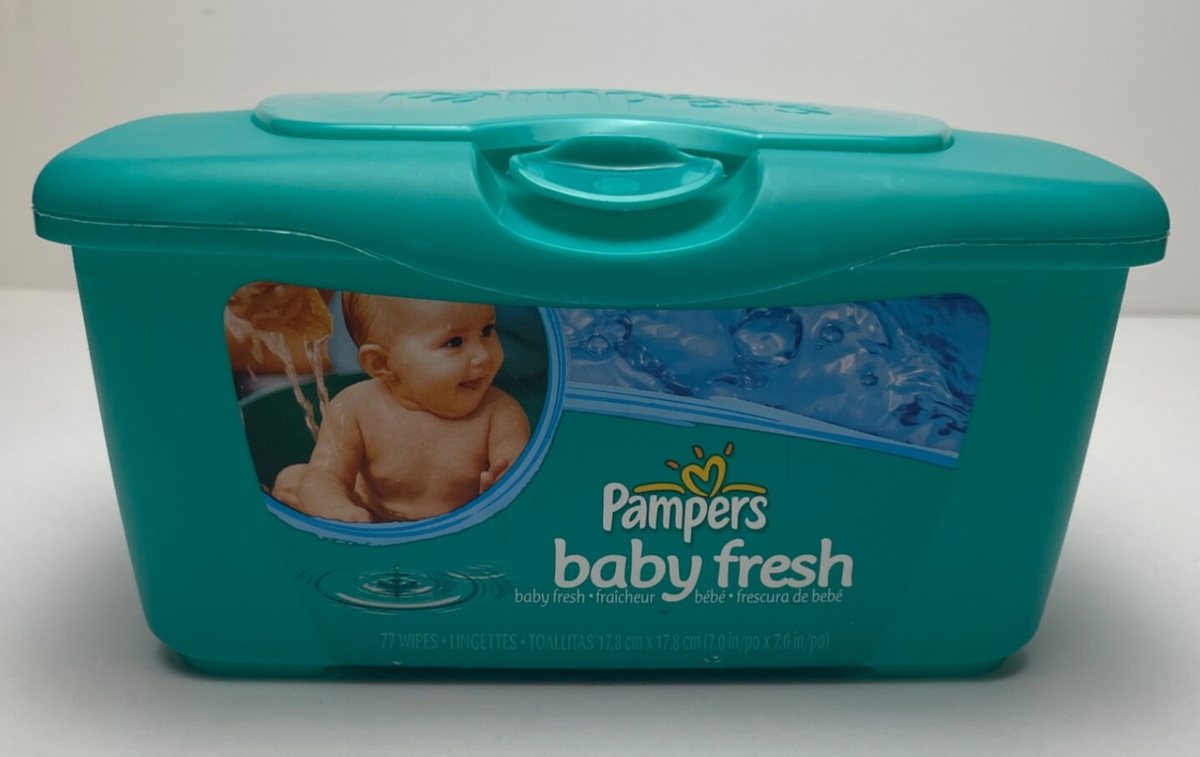 Pampers Baby Wipes Pop Up Refillable Container Discontinued *EMPTY