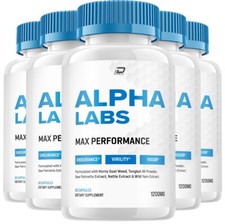 (5 Pack) Alpha Labs for Men Capsules - AlphaLabs Vitamin Complex Pills, Natural