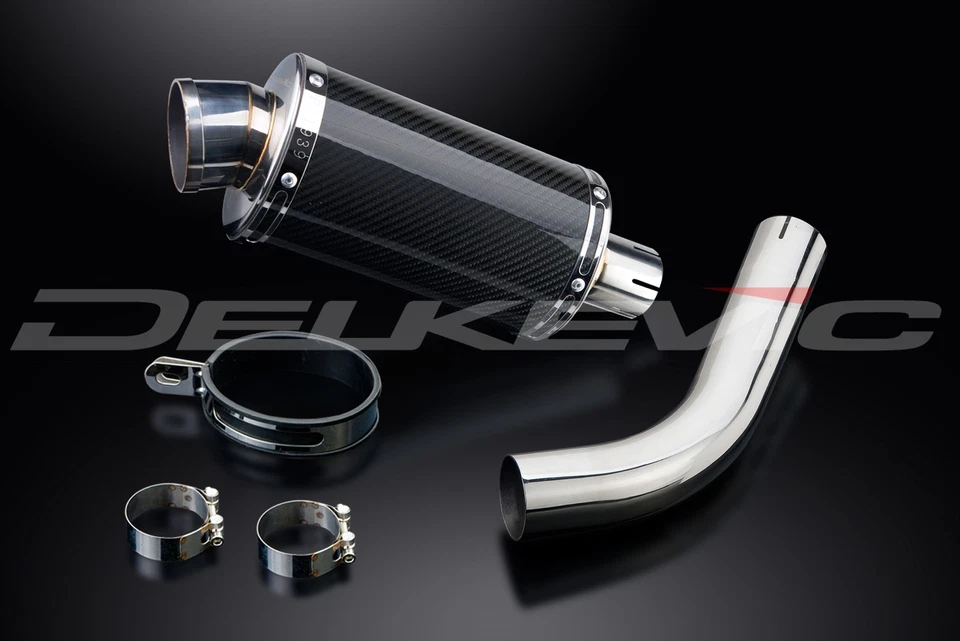 Kit silenciador escape carbono ovalado 9" Honda VFR800F Interceptor 2014-2016 Foto 3 de 4