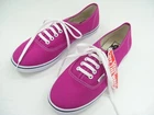 VANS LO PRO CANVAS SHOES MENS WOMENS LADIES FUSHSIA RED WHITE AUTHENTIC