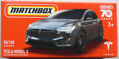 Matchbox Power Grabs Tesla Model X graumetallic Neu/OVP MBX Elektroauto SUV Auto