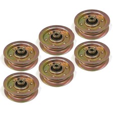 Pack of 6 Flat Idler Pulley for AYP 532173438, 532104360, 532131494, 918131494