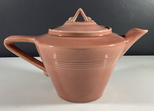 Homer Laughlin Rose Harlequin Tea Pot Fiestaware Vintage 40's
