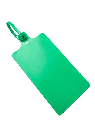 Blank Waterproof Plastic Tags Marker Ties Large Labeling Tags 2.28''×3.94'' Gre...