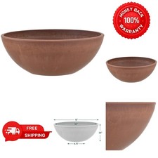 Unique 10-Inch Shallow Garden Bowl - Recycled Materials, Perfect for Succulents