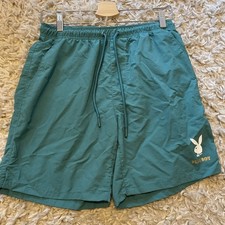 Playboy By Pacsun Men  s Swim Trunks Unlined Teal Green Sz Sm