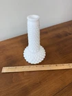 Vintage Hobnail Milk Glass Bud Vase Stovepipe Neck