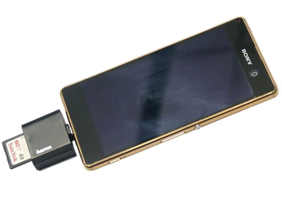 Hama Micro-USB OTG Adapter SD Kartenleser Card Reader Daten-Kabel Handy Tablet - Bild 4 von 4