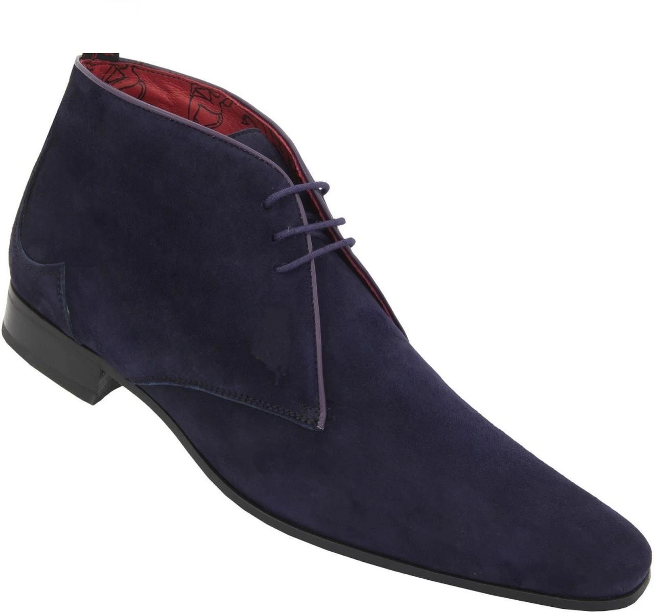 New Handmade Men Chukka Dark Blue Suede Causal Ankle Leather For Men Boots