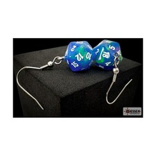 Chessex Jewelry & Accessories d20 Hook Earrings - Mini Festive, Waterlily New
