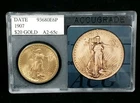 1907 $20 Gold Double Eagle St. Gaudens $20 Gem Uncirculated
