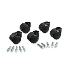 Master Hard Floor Casters - 2.18" - 100 Lb Per Caster - Black (MAS23620)