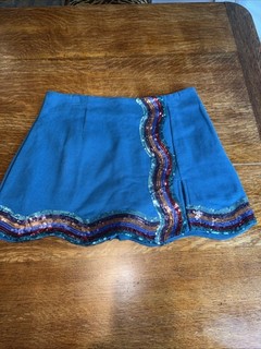 Queen Of Sparkles Mini Skirt With Sequin Trim