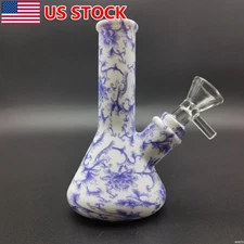 Silicone Smoking 4.7 inch Hookah Water Pipe Shisha Bong Bubbler W/14mm Bowl US