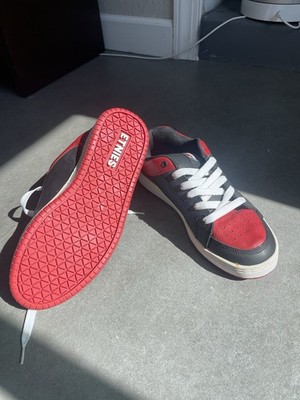 etnies Red/Black Lace-Up Skateboarding Shoes Medium Width Men's US 10.5