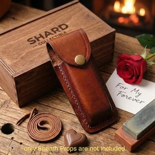 Leather Knife Sheath Belt Pouch Fits Buck 110 Folding Valentine's Gift For Him