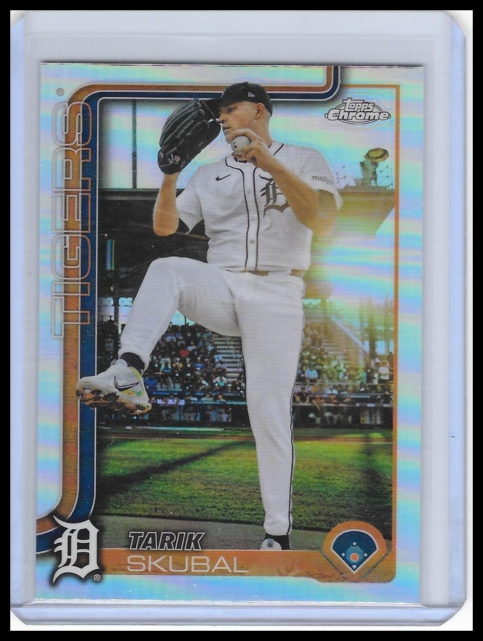 2025 Topps Chrome Tarik Skubal #258 SP Image Variation Refractor Detroit Tigers