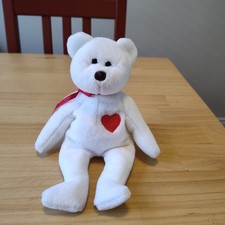 Ty Beanie Babies  Valentino  the Heart Teddy Bear Valentine  s Day Plush Toy