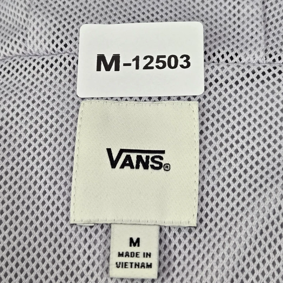 Chaqueta Vans Mujer M Gris Cortavientos Castillo Noche Haze Lila Logo Cremallera Foto 2 de 4