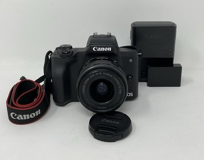 Canon EOS M50 Mark II 4K 24.1MP 15-45mm Lens Mirrorless Digital Camera