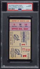 1954 World Series Game 1 Ticket Stub Willie Mays 