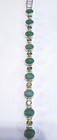 Vintage Sterling Silver Green Adventurine & Peridot Tennis Bracelet 7.5"