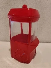 Target Bullseye 2023 Red Glass Popcorn Cart Candy Jar 8" New