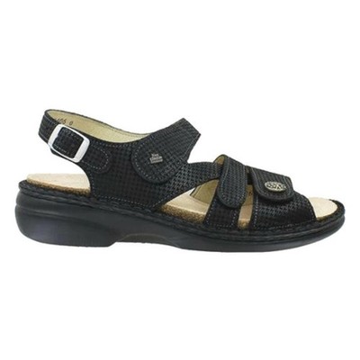 Finn Comfort Womens Gomera-S Sandal - Hardy Nero, Size 6.5 US