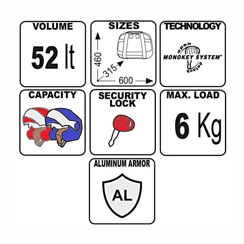 KTM 1290 SUPER ADVENTURE R (21) GIVI TOP BOX TREKKER TRK52N + SRA7713 portaequipajes trasero Foto 4 de 4