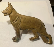 Antique Relief Bronze Casting of an Alsatian Dog 17x12 cms (ZA)1
