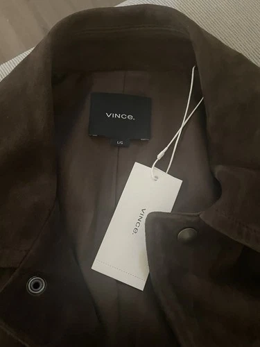 Vince men’s Suede Leather utility Jacket - product listing photo