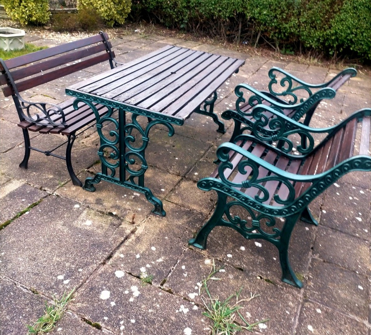 Wooden Bench Wrought Iron Benches For Garden Victorian Garden