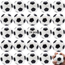 24 Pcs Mini Foam Sports Balls,2.5In Squeezable Stress Soccers,Stress Relief Sque