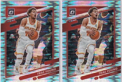 LOT (2) 2021-22 OPTIC PRIZMS PULSAR TRAE YOUNG WASHINGTON WIZARDS PRIZM d3107