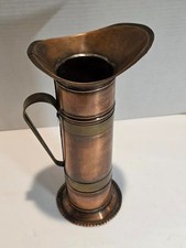 VTG Copper Brass Umbrella Stand Coal Scuttle Metal Storage 12" Tall