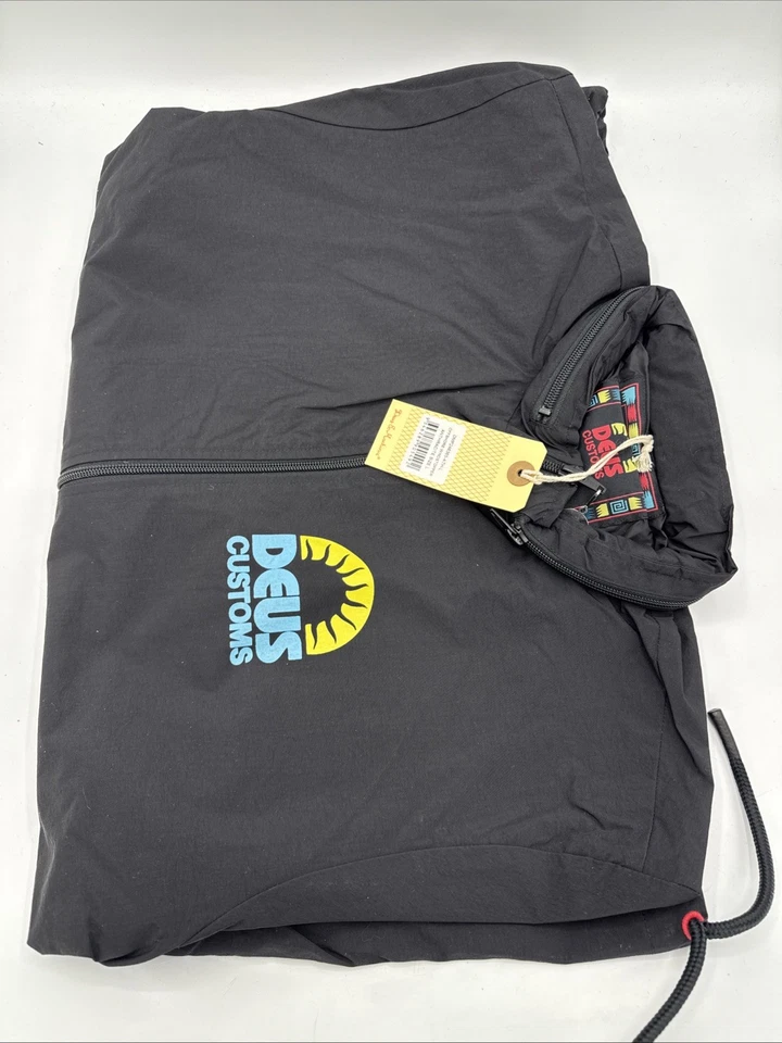 Chaqueta grande para hombre Deus Ex Machina Offshore Windstopper antracita nueva con etiquetas Foto 2 de 2