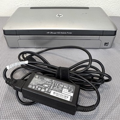 HP Officejet 100 Mobile Wireless Inkjet Printer CN551A With AC Adapter Cord