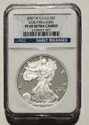 2007 W NGC PF69 ULTRA CAMEO SILVER AMERICAN EAGLE EARLY RELEASE 1 OZ .999 FINE