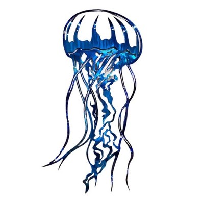 Enfudid Metal Jellyfish Wall Decor Personalized Metal Home Hanging Wall Art